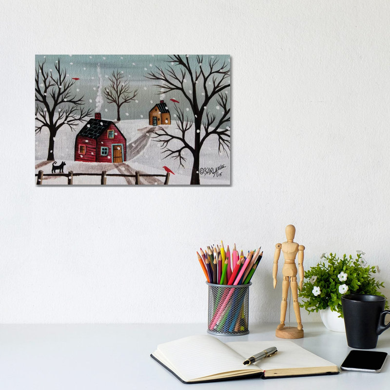 Red Birds I by Karla Gerard - Wrapped Canvas Gallery-Wrapped Canvas Giclée, 20.32cm H x 30.48cm W