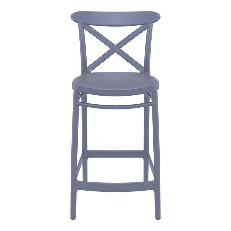 Tabouret Bijou, Gris foncé, Tabouret de comptoir (siège d'une hauteur de 25,6