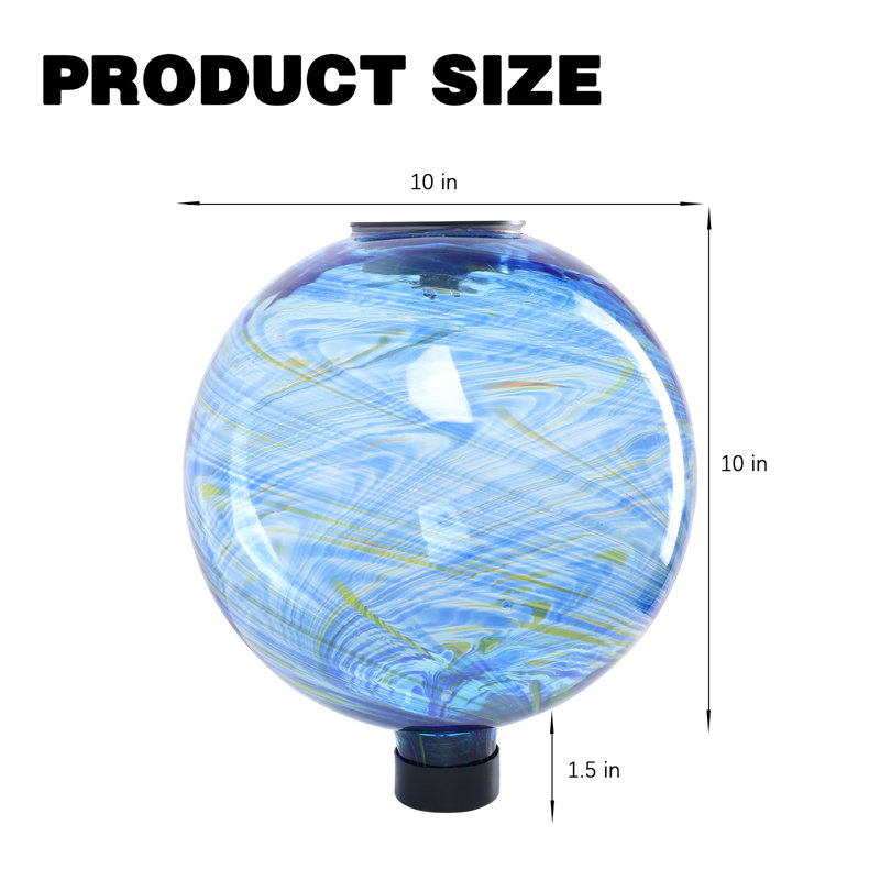 Boule de regard en verre coloré pour décoration de jardin