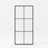 Hilma 34 In. W X 72 In. H Fixed Framed Shower Door In Matte Black Finish With Patterned Glass