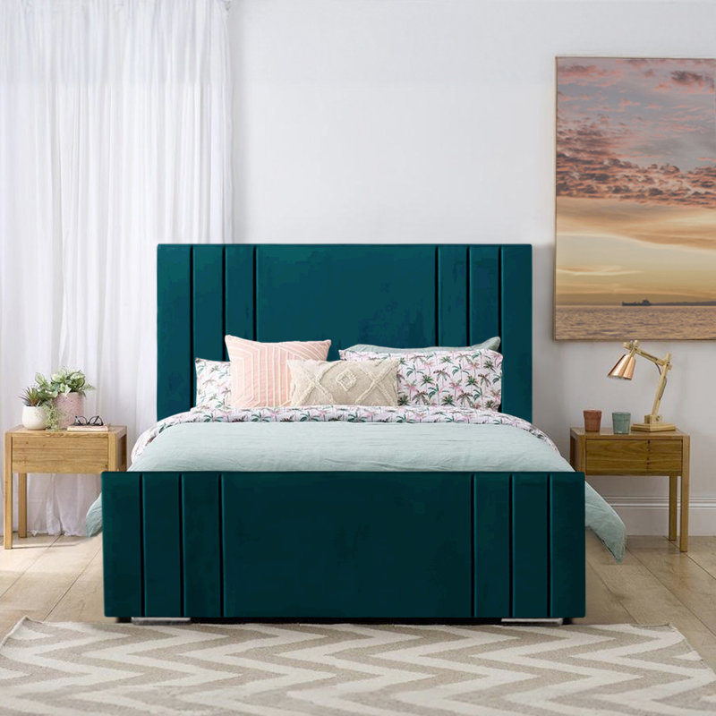 Aalyan Upholstered Bed, 145 x 211 cm, Mallard