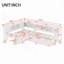 Lit en L avec lit gigogne, tiroirs de rangement et tablettes-119048768
