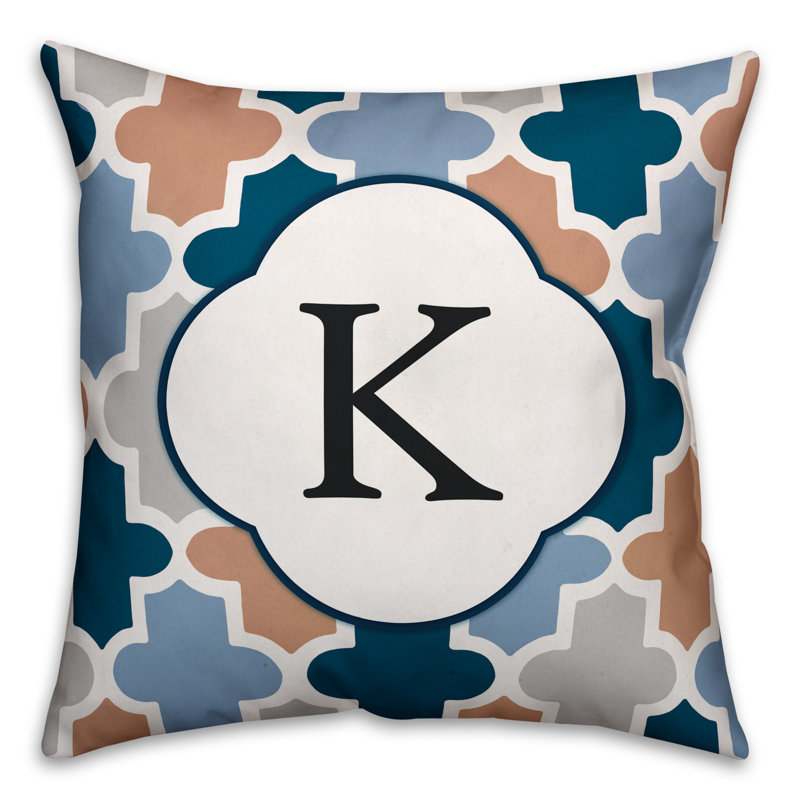 Quatrefoil Geometric Reversible Throw Pillow, K