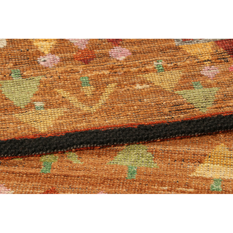 Burano Hand Knotted Wool Geometric Area Rug, Rectangle 6' x 8'
