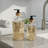 Glass and Bamboo Soap Dispenser PURE SOAP 34 FL OZ