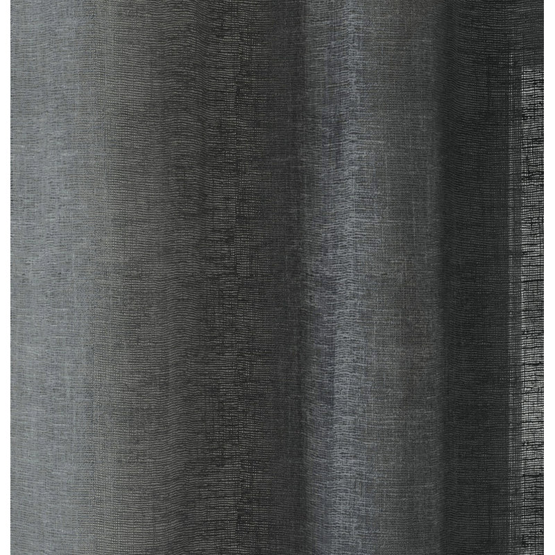 Sundas Sheer Curtain Panel Pair, 140cm Width x 229cm Drop, Black