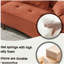 Canapé de 103 pouces à assise profonde et confortable avec coussin, adapté à la décoration de chambre à coucher, de salon, d'appartement, de bureau ou de dortoir-1244702875