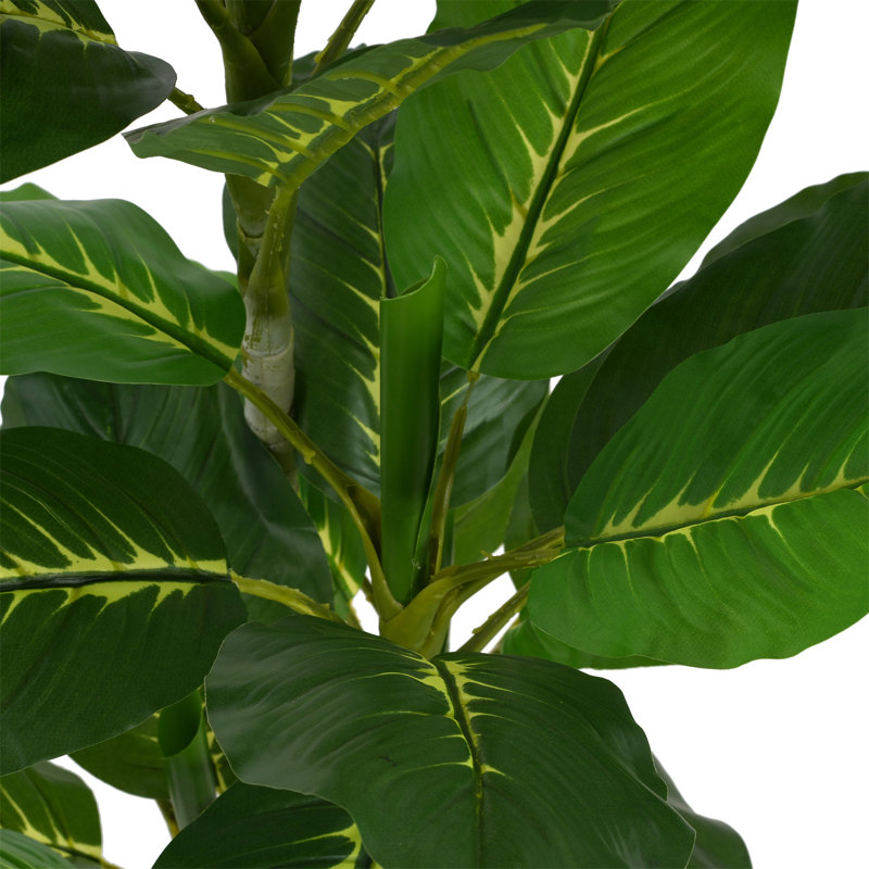 42 "plante artificielle avec pot de Daffenbachia