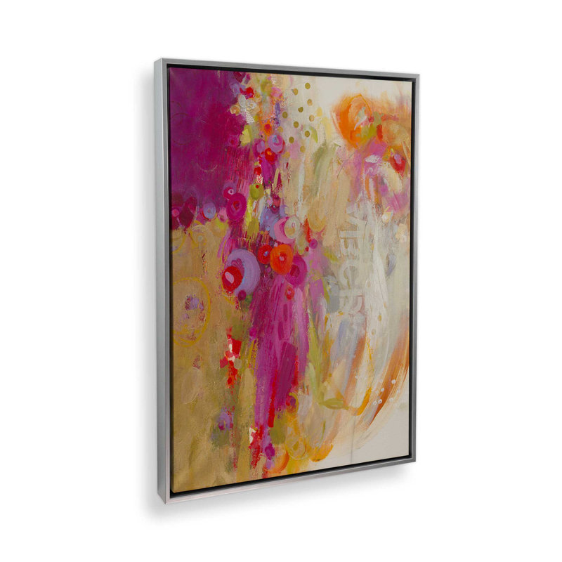 Reproduction d'art «From What I Gather» par Janet Itsne, Argent argent, «Floater», reproduction encadrée sans passe-par