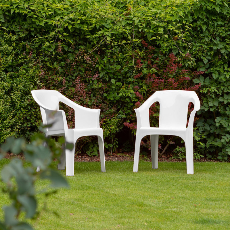 35.00cm H Stacking Armchair, White