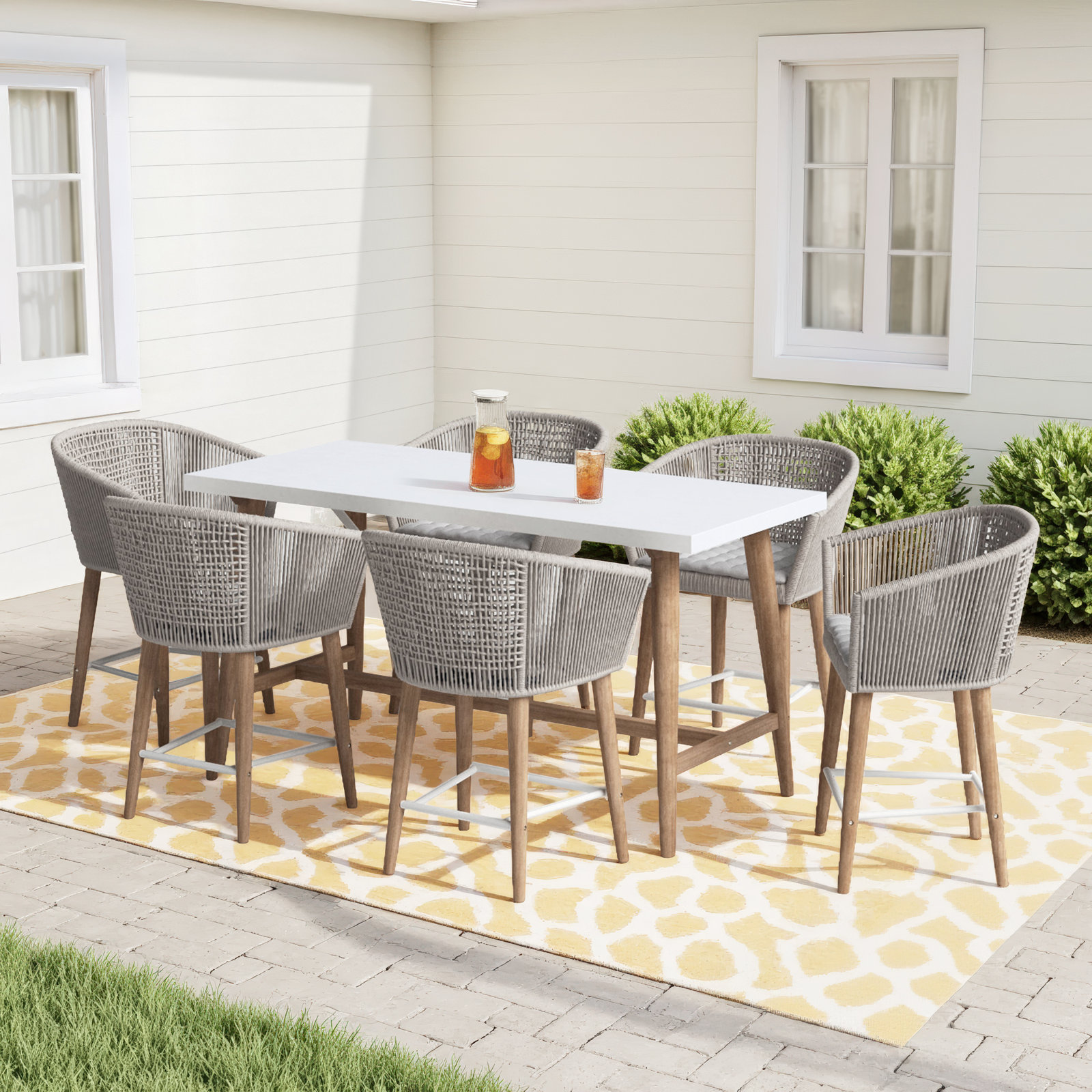 Boyd 72" Eucalyptus Patio Dining Set