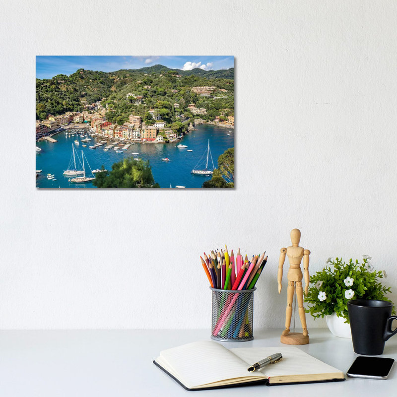 Ville de Portofino, Ligurie, Italie, H 8 po x l 12 po x P 0,75 po