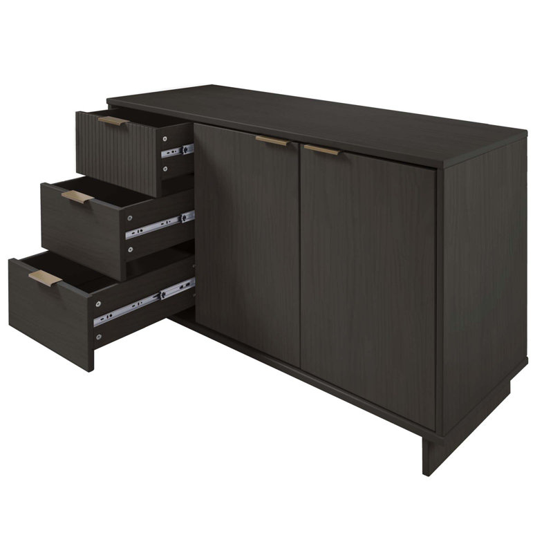 Granville 55" Sideboard In Charcoal Gray, Charcoal Gray