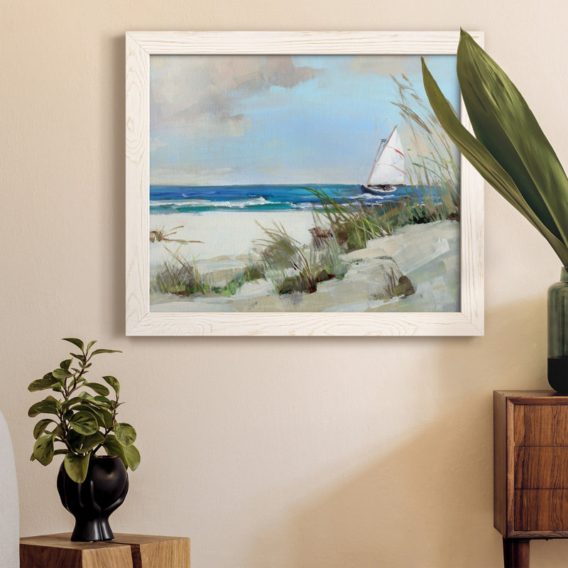 Midnight Breeze - Peinture sur toile encadrée, Blanc, H 20 po x l 17 po x P 1,5 po