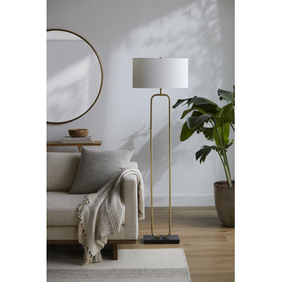 63'' Painted Base Traditional Floor Lamp