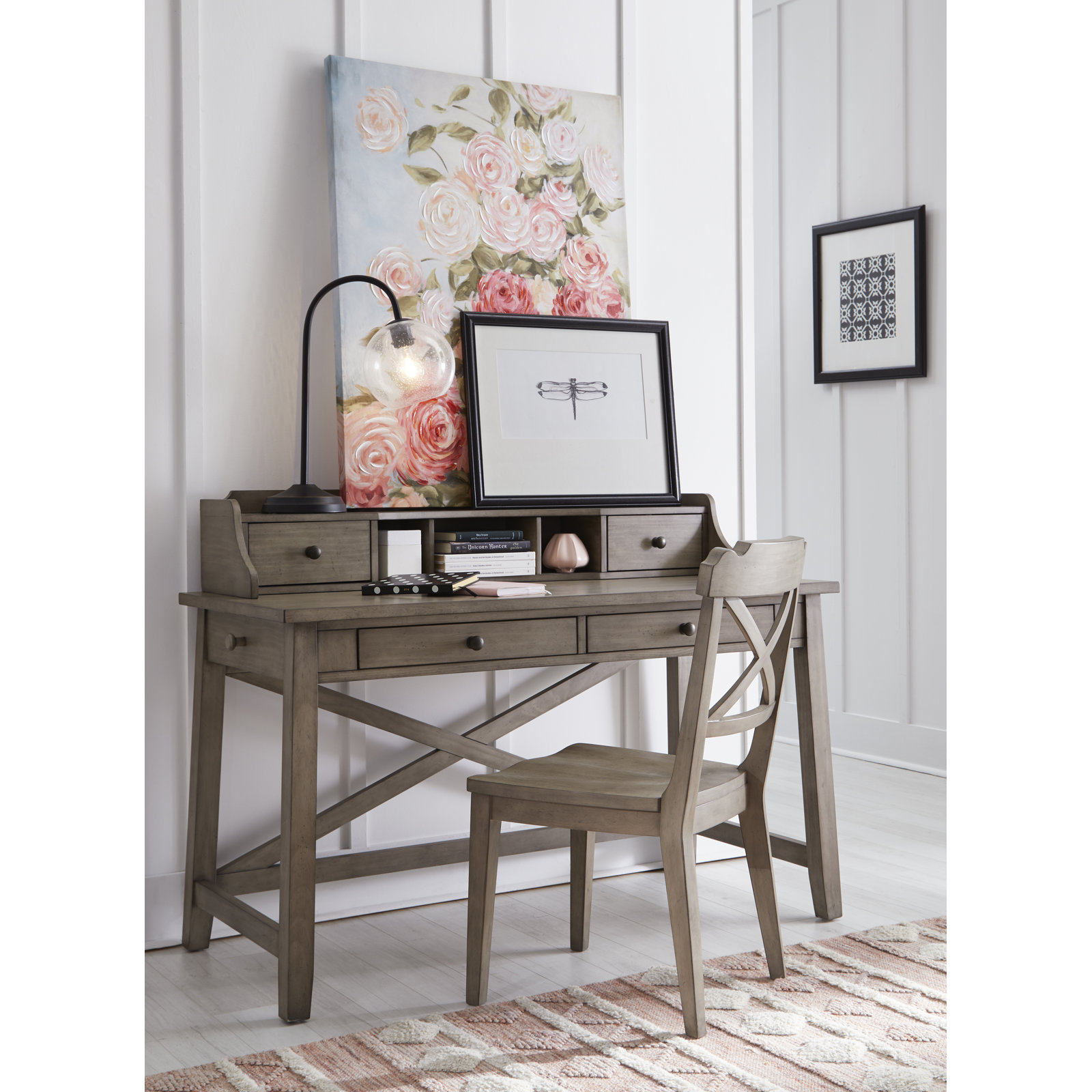 Lathrup 9" H x 48" W Desk Hutch