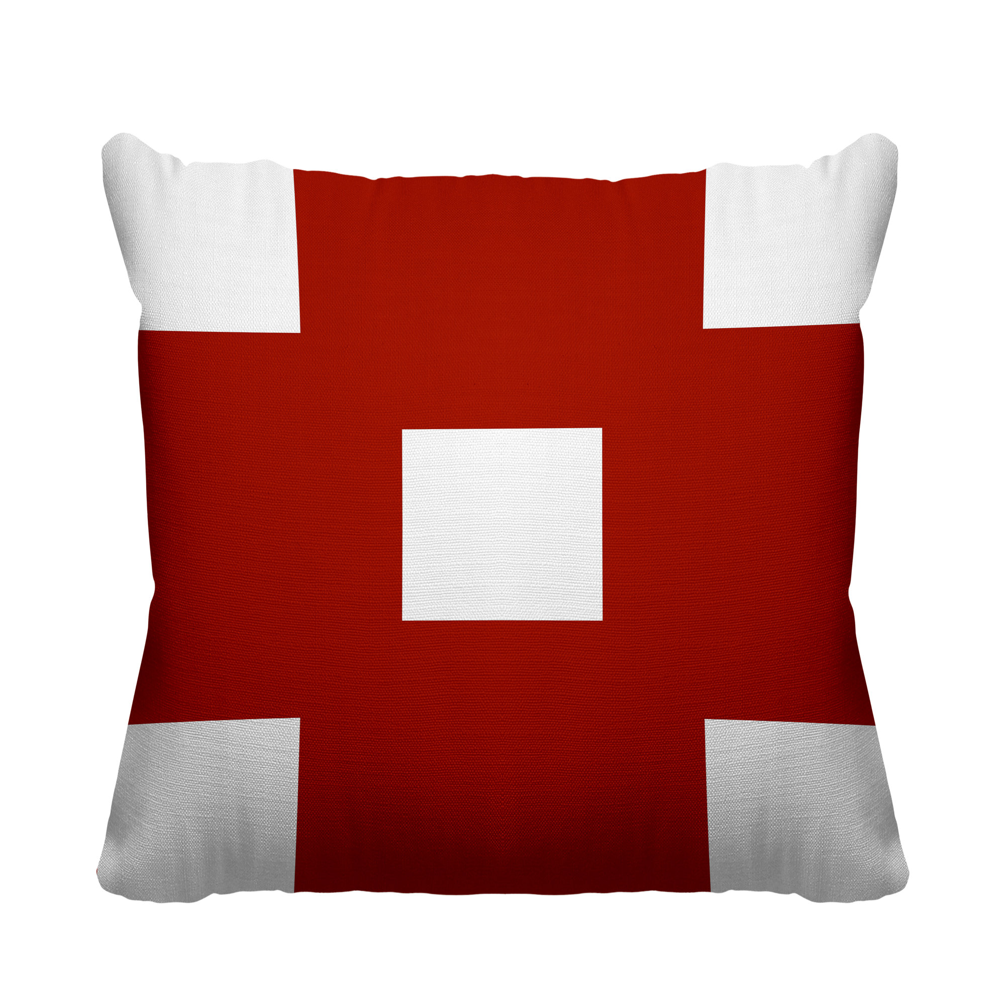 Luella Geometric Indoor/Outdoor Throw Pillow, 20W" x 20H", Red