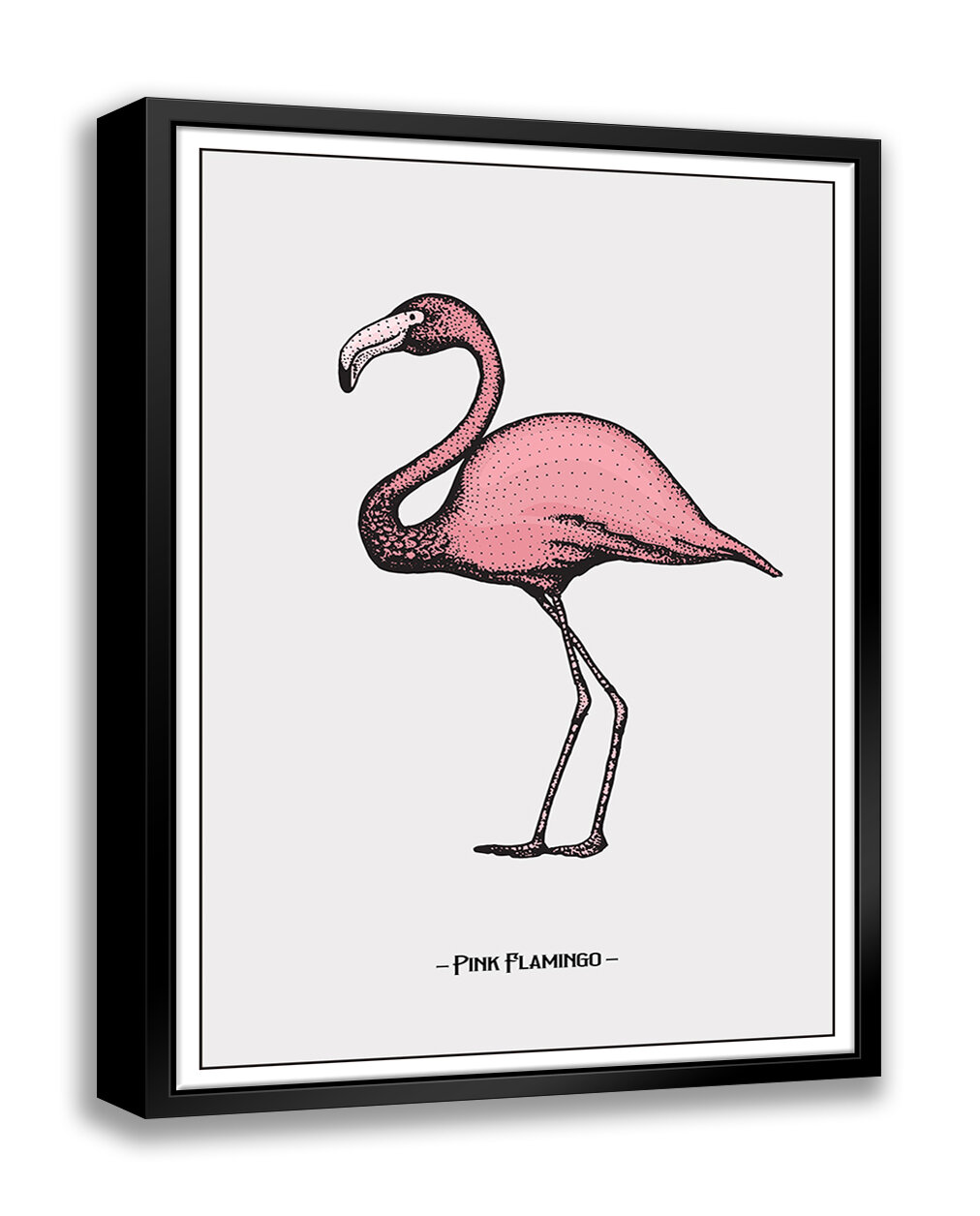 Pink Flamingo Framed On Canvas by Stanley Print House Print