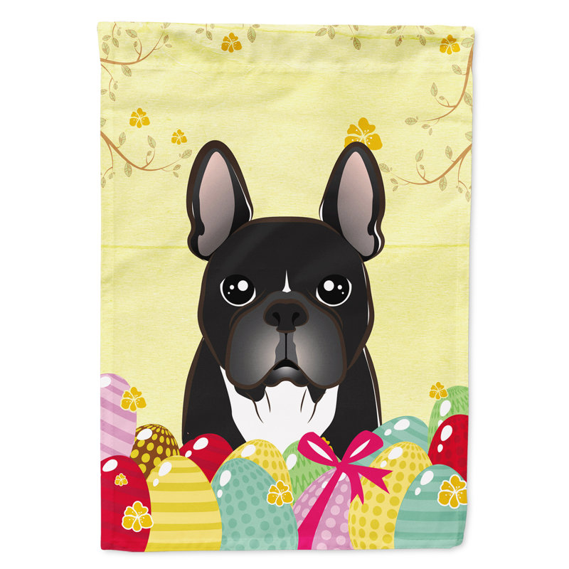 Drapeau de jardin Eron, Bouledogue français (noir)