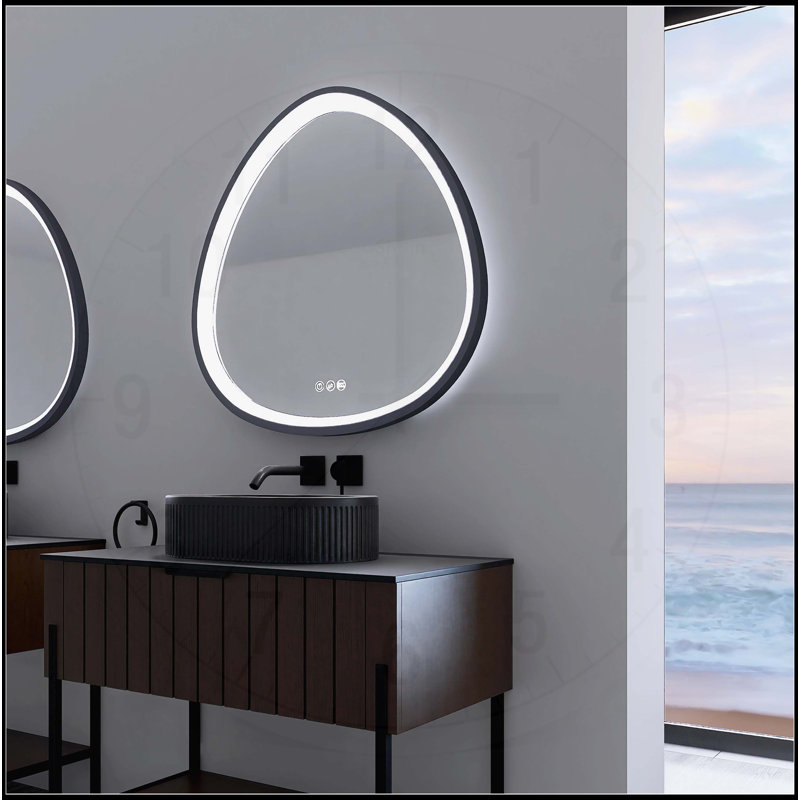 Miroir de salle de bain innovant avec éclairage réglable et fonction antibuée