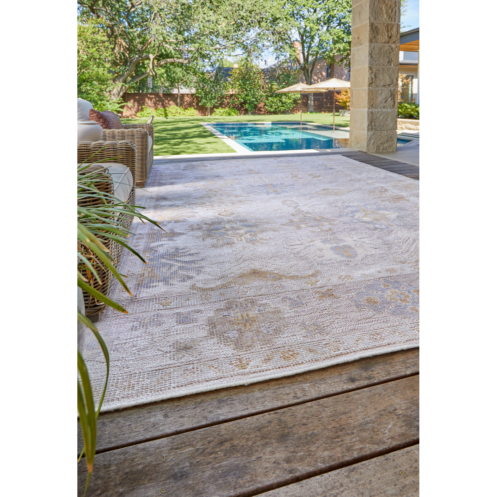 Fergerson Light Brown Hand-Knotted Floral Rug, Rectangle 12' x 15'