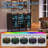 Wine Bar Cabinet with LED Light, Wine Rack & Glass Holder for Living Room & Dining Room-1565690788