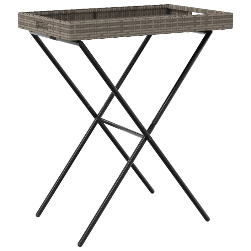 Airliah 65cm Rectangular Folding Table, Grey