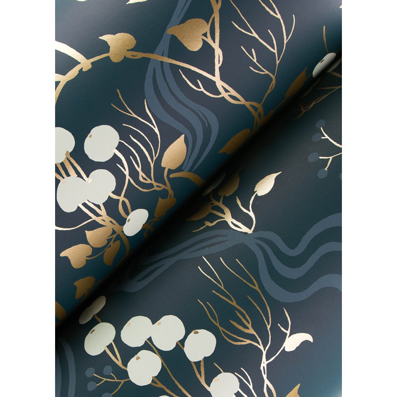 Papier peint Linden, Bleu