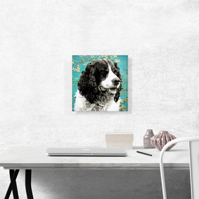 «English Springer Spaniel Dog Breed», reproduction de peinture sur toile tendue