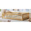 Lit double avec barrière de sécurité et porte pour enfants-582008249-582008250