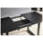 Black Square Extendable Dining Table with Metal Legs