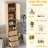 67.7" Tall Freestanding Bathroom Cabinet,Farmhouse Linen Tower Cabinet With Storage For Bathroom, Kitchen, Living Room