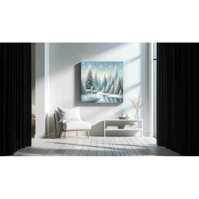 Whispering Pines - Impression sur toile tendue, H 40 po x l 40 po x P 1,5 po