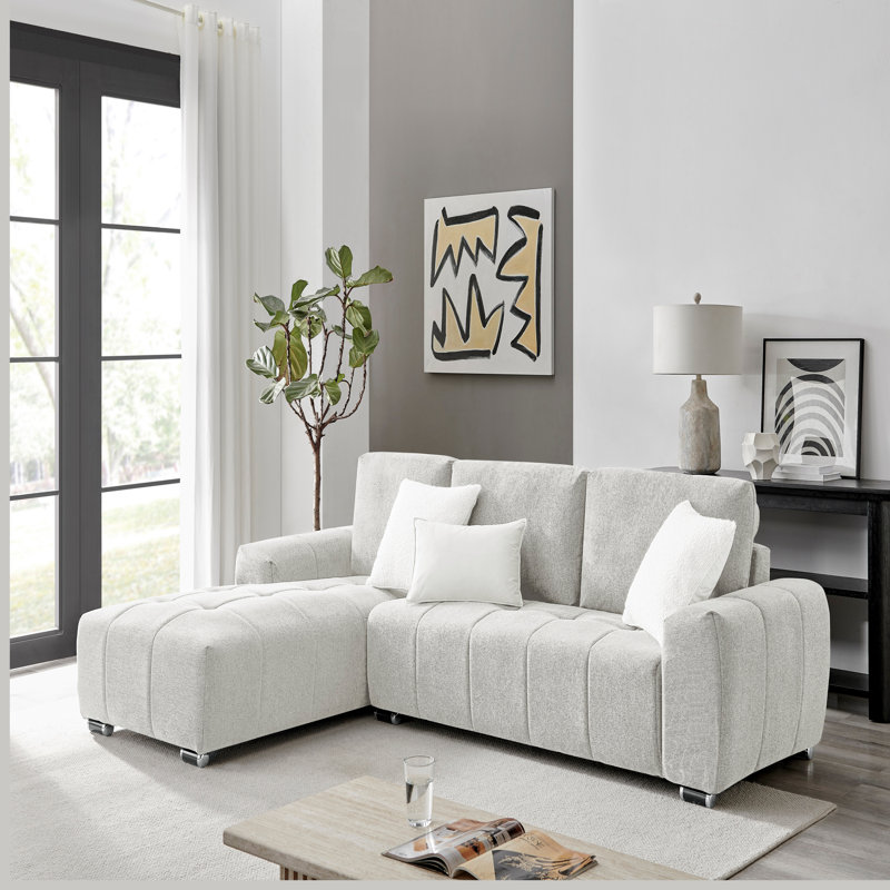 3 Seater Corner Sofa , Beige, Left Hand Facing