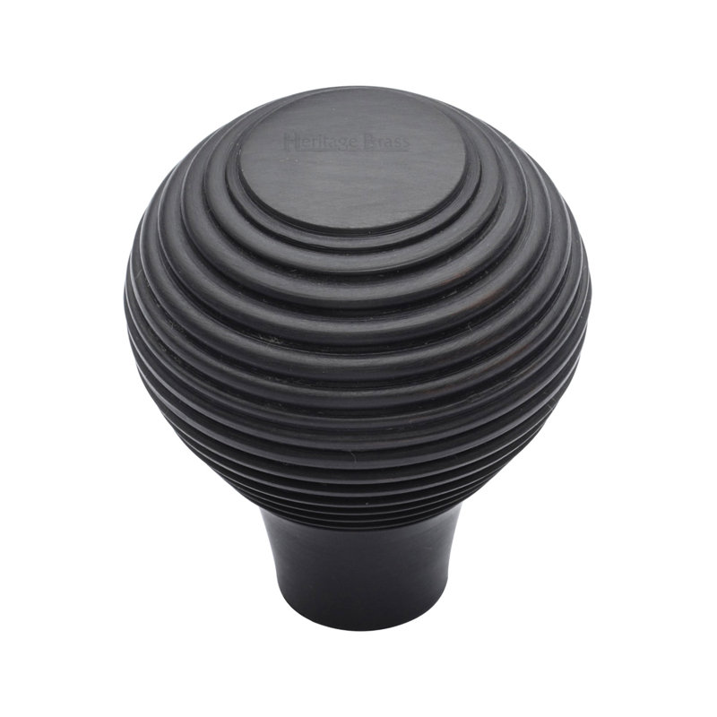 Heritage Brass Heritage Cabinet Knob Reeded Design, Satin Brass, 3.8cm