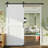 30 X 84 MDF White H-Shape Latticework Barn Door With Full Set Hardware (Includes Complete Slide Kit And Door Handle)-105552586