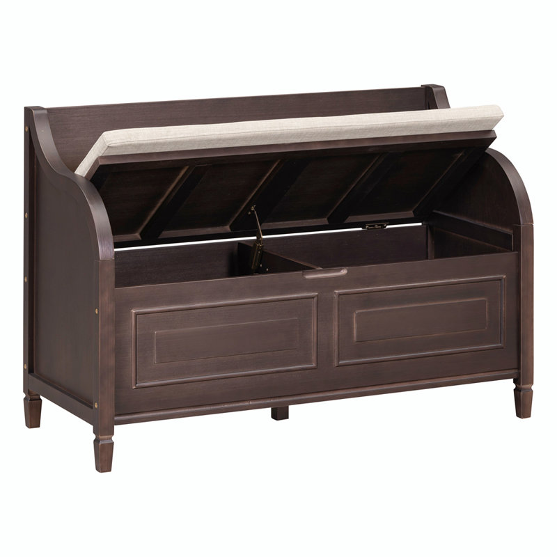 Banc de rangement pour chaussures 42 po avec banc d'entrée, Espresso