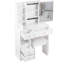 Petit meuble-lavabo de 29,2 po avec tabouret de bureau et tabouret rembourré à gauche 29,5 po, grande commande tactile, interrupteur tricolore, miroir à luminosité réglable, rangement à grande capacité, convient aux petits espaces-447576451