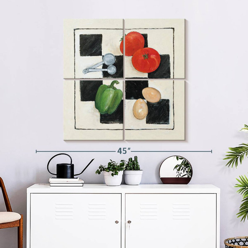 Nature morte aux légumes Yarlin, H 32 po x l 32 po