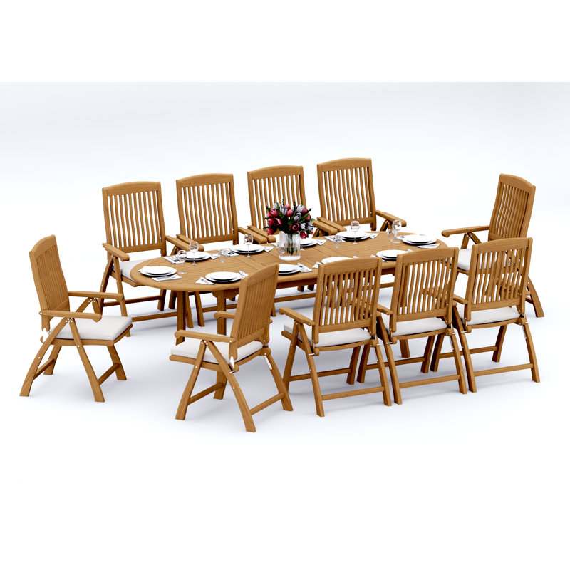Marley Outdoor - Piece Teak Dining Set, 10
