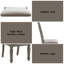 Chaise d'appoint en lin beige et chêne vieilli, ensemble de 2