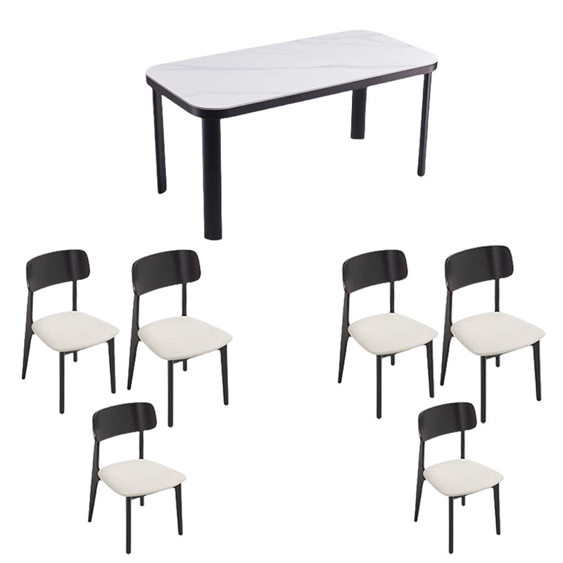 Modern simple rock plate dining table sets