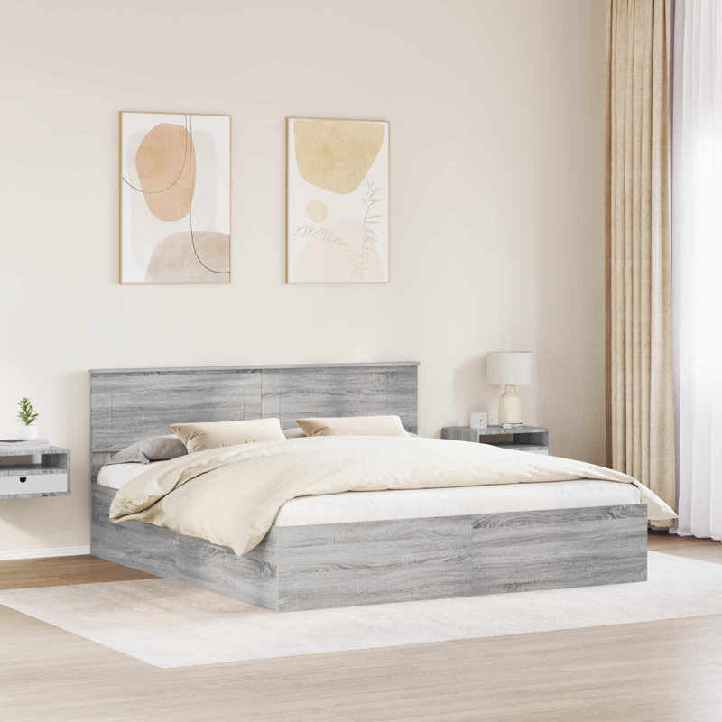 Bed Frame, Super King (6'), Grey Sonoma