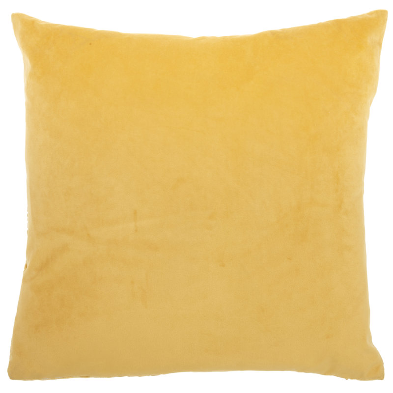  Housse de coussin carré et insert, Jaune, H 20 po x l 20 po, Carré