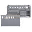 Lit plateforme simple à faible encombrement avec 7 tiroirs et garde-corps complets (GRIS)-418517561