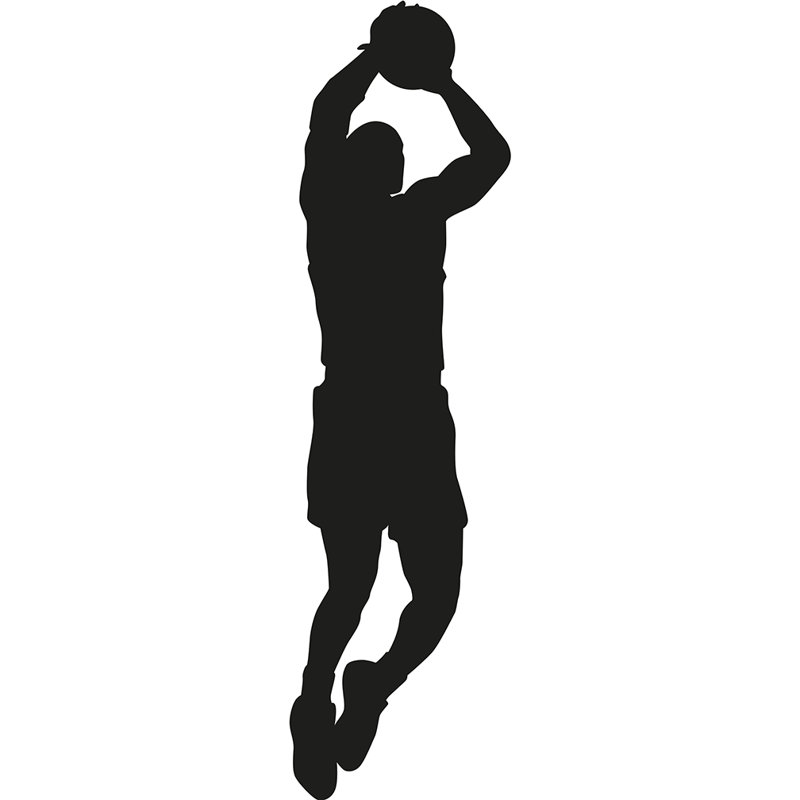 Basketball Player Shooting Hoops Silhouette Cardboard Standup