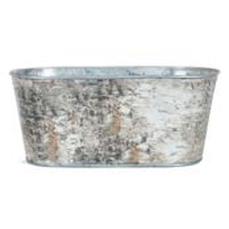 Anni Metal Pot Planter, 4.25" H x 9.75" W x 5.13" D