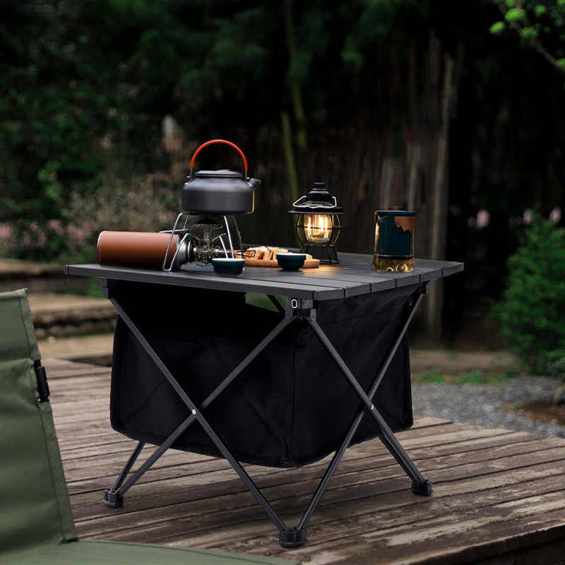 Britani Rectangular Metal Folding Outdoor Camping Table , cm W cm D, 41" H x 56" W x 41" D
