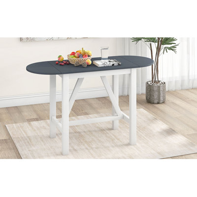 Ensemble de table de salle à manger à hauteur de comptoir en bois 3 pièces avec 2 chaises rembourrées pour petite place