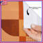 Rideaux de douche orange à formes géométriques très longs-895251027